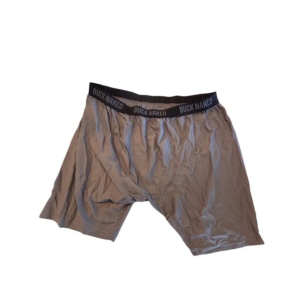 Duluth Trading Co Buck Naked Performance Boxer Briefs Gray Mens 3XL Long Leg